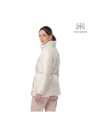 Chaqueta Acolchada Para Mujer Black Blanca