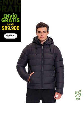 Chaqueta Acolchada Para Hombre Atlantida 2 En 1 Negra Totto