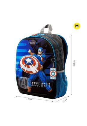 Morral Para Niño Avengers Capitán América Mediano Gris