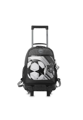 Morral Escolar Con Ruedas Champion Mediano Estampado De Fútbol