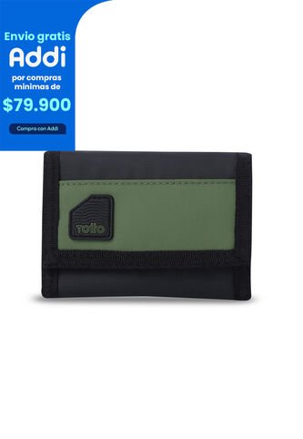 Billetera Para Hombre Contrast Chain Con RFID Blocker Negra Totto