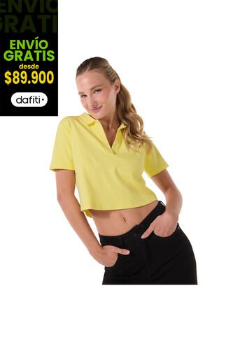 Camisa Polo Saba Para Mujer Amarilla Totto