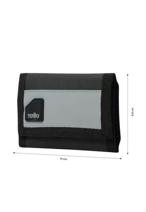 Billetera Contrast Chain Con RFID Blocker Negra