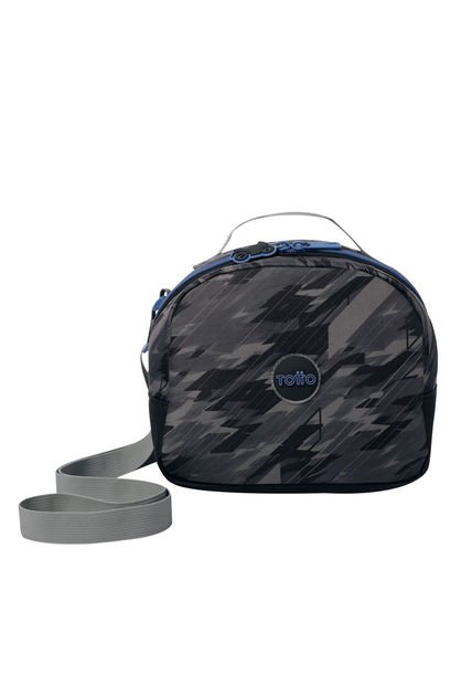Lonchera Térmica Para Niño Helmet Racer Mediana Negra