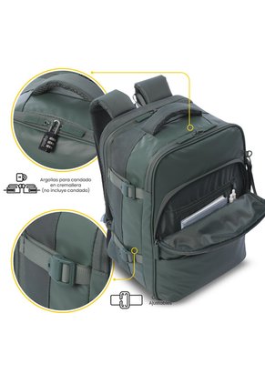 Morral Multifuncional De Viaje Mediano Trip Verde