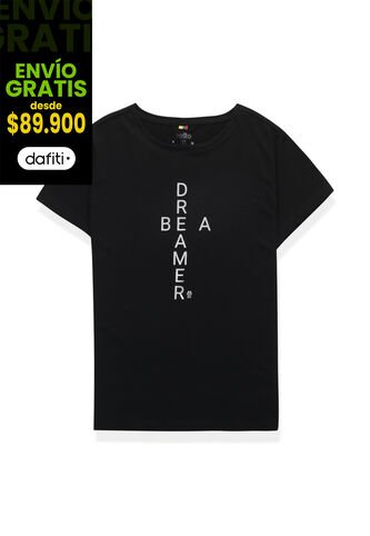 Camiseta Para Mujer Luxxel Negra Totto