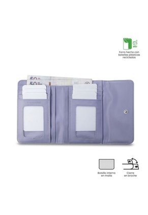 Billetera Para Mujer Montana Con RFID Blocker Morada