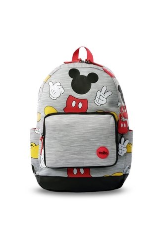 Morral Para Niño Mickey Classic Mediano Gris Totto
