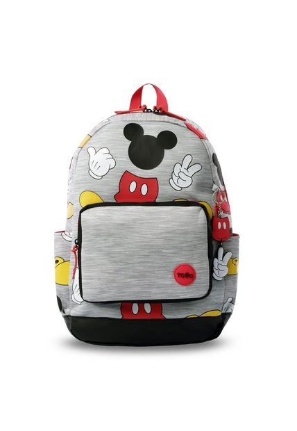 Morral Para Niño Mickey Classic Mediano Gris