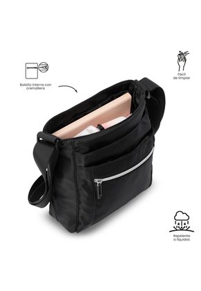Bolso Para Mujer Supiori Tipo Crossbody Pequeño Negro