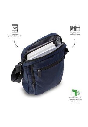 Bolso Para Hombre Bayonne Tipo Crossbody Pequeño Azul