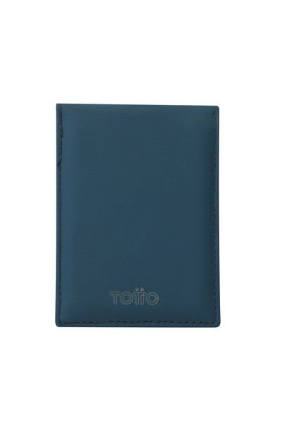 Billetera Dual Pequeña Con RFID Blocker Azul