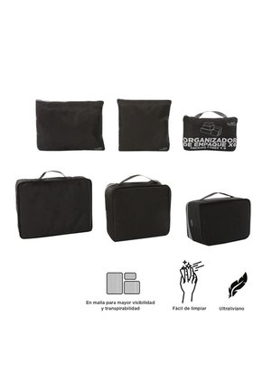 Organizador De Viaje Packing Cube X 6 Negro