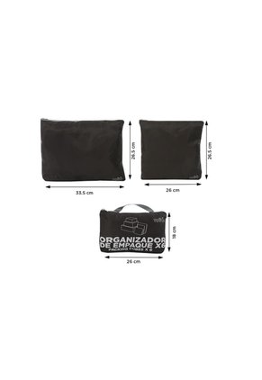 Organizador De Viaje Packing Cube X 6 Negro