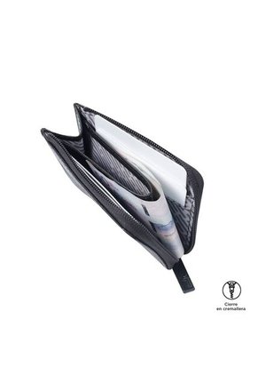 Billetera De Cuero Staty Negra Pequeña