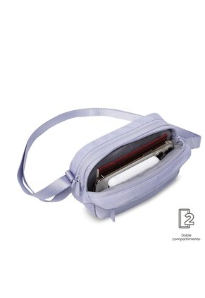 Bolso Para Mujer Bombo Tipo Crossbody Pequeño Morado