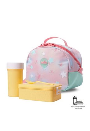 Lonchera Térmica Para Niña Rainbow Star Mediano Rosada