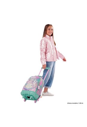 Morral Con Ruedas Niña Mellow Mediano Gris