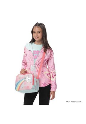 Lonchera Térmica Para Niña Rainbow Star Grande Rosada