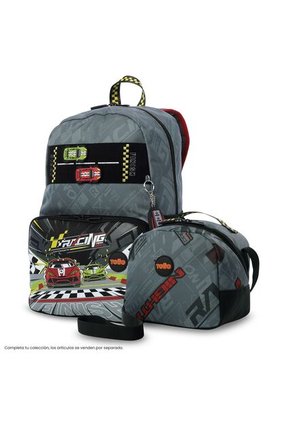 Lonchera Térmica Para Niño Grand Prix Mediano Gris