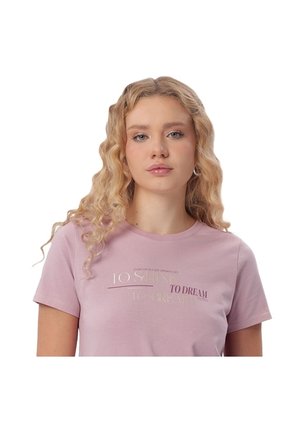 Camiseta Estampada Para Mujer Prime Manga Corta Rosada