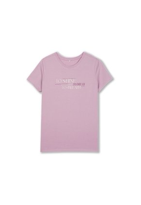 Camiseta Estampada Para Mujer Prime Manga Corta Rosada