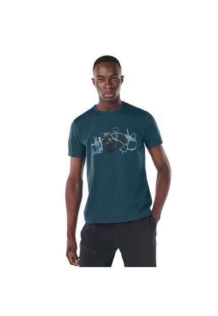 Camiseta Estampada Para Hombre Atena Azul