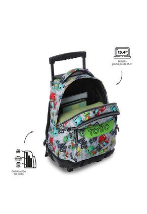 Morral Escolar Con Ruedas Para Niño Renglón Con Dinosaurios