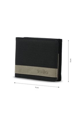 Billetera Hombre Lad Grande Con RFID Blocker Negra