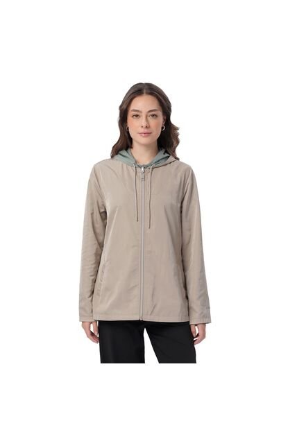 Chaqueta Doble Faz Para Mujer Baccat Beige/Verde