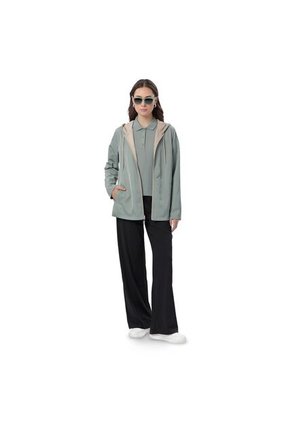 Chaqueta Doble Faz Para Mujer Baccat Beige/Verde
