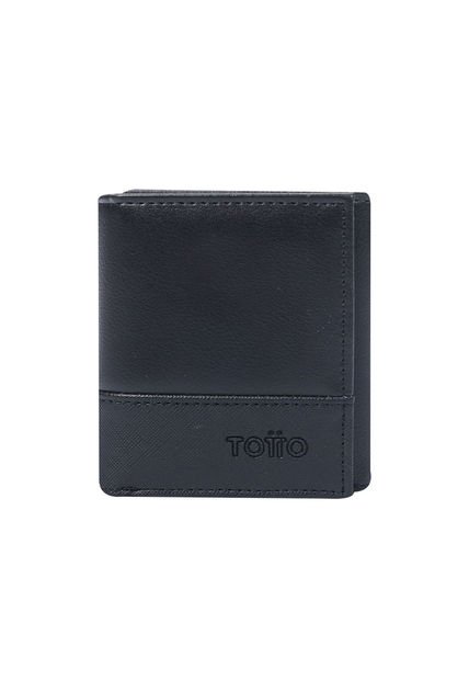 Billetera Para Hombre Saffiano Aqi Tres Cuerpos Con RFID Blocker