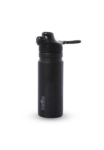 Termo Para Agua Con Tapa Intercambiable Flux 550 Ml Negro Totto