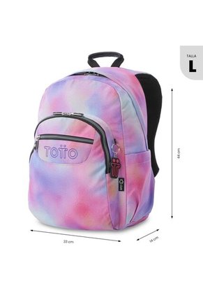Morral Juvenil Porta PC 14" Acuarela Glitter Rosado