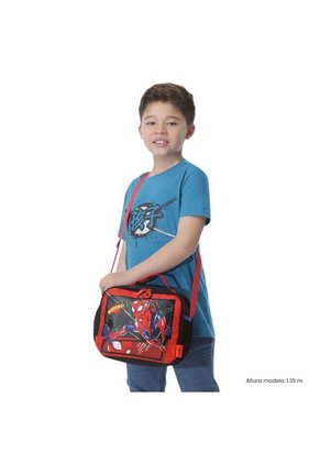 Lonchera Térmica Para Niño Spiderman Hero Grande Negra
