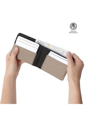 Billetera Hombre Lad Pequeña Con RFID Blocker Negra