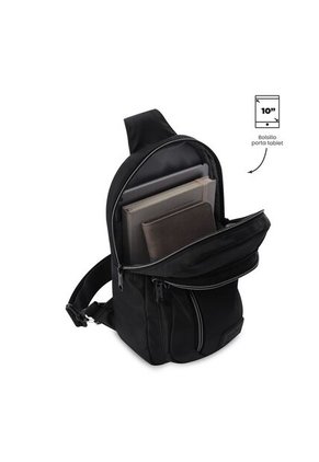 Bolso Manos Libres Porta Table 10" Crossover Tracer Pequeño Negro