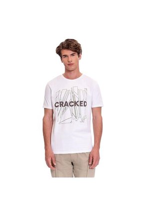 Camiseta Estampada Para Hombre Primen Blanca