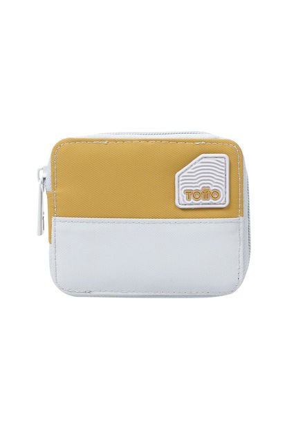 Billetera Contrast Mad Gris Pequeña