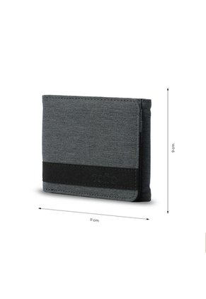 Billetera Hombre Lad Grande Con RFID Blocker Gris