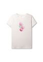 Camiseta Estampada Para Mujer Dusti Manga Corta Blanca de Totto