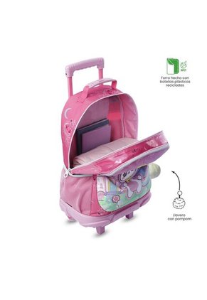 Maleta Para Niña Con Ruedas Magic Spark Grande Rosado