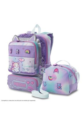 Lonchera Térmica Para Niña Andy Cat Mediano Morada