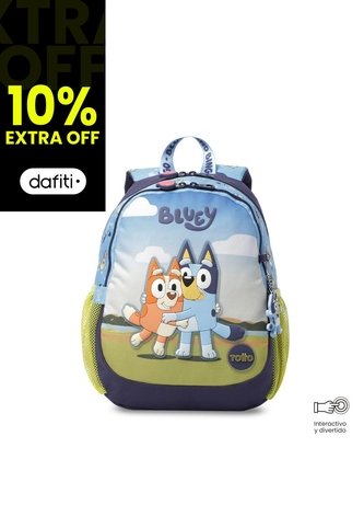 Morral Unisex Bluey Pequeño Color Azul Totto