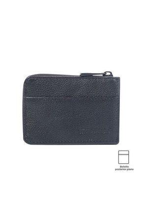 Billetera De Cuero Staty Negra Pequeña