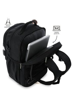 Morral Universitario Porta PC 15.4" Spa Negro Unisex