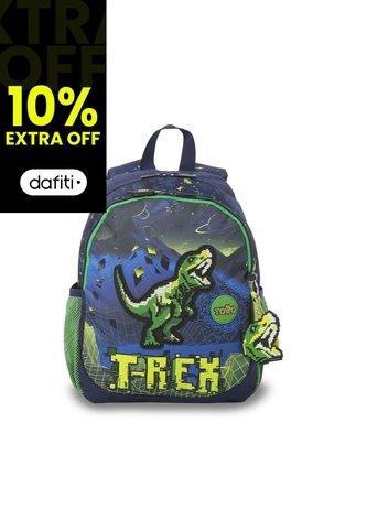 Morral Para Niño Digisaurio Pequeño Color Azul Totto