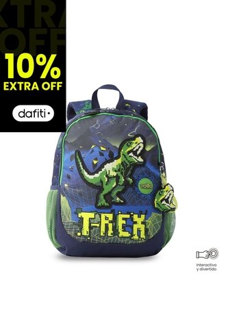 Morral Para Niño Digisaurio Mediano Color Azul Totto