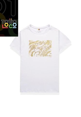 Camiseta Para Mujer Luxxel Blanca Totto