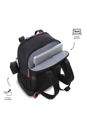 Morral Universitario Porta PC 15.4" Suzuka Negro Mujer